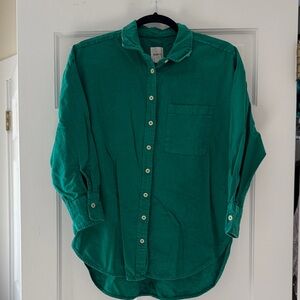 Maeve Women's Green Button-Down Shirt